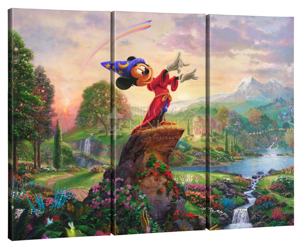 Fantasia Triptych - 36" X 48" Gallery Wrapped Canvas