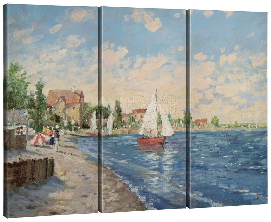Summer Breeze Triptych - 36" X 48" Gallery Wrapped Canvas