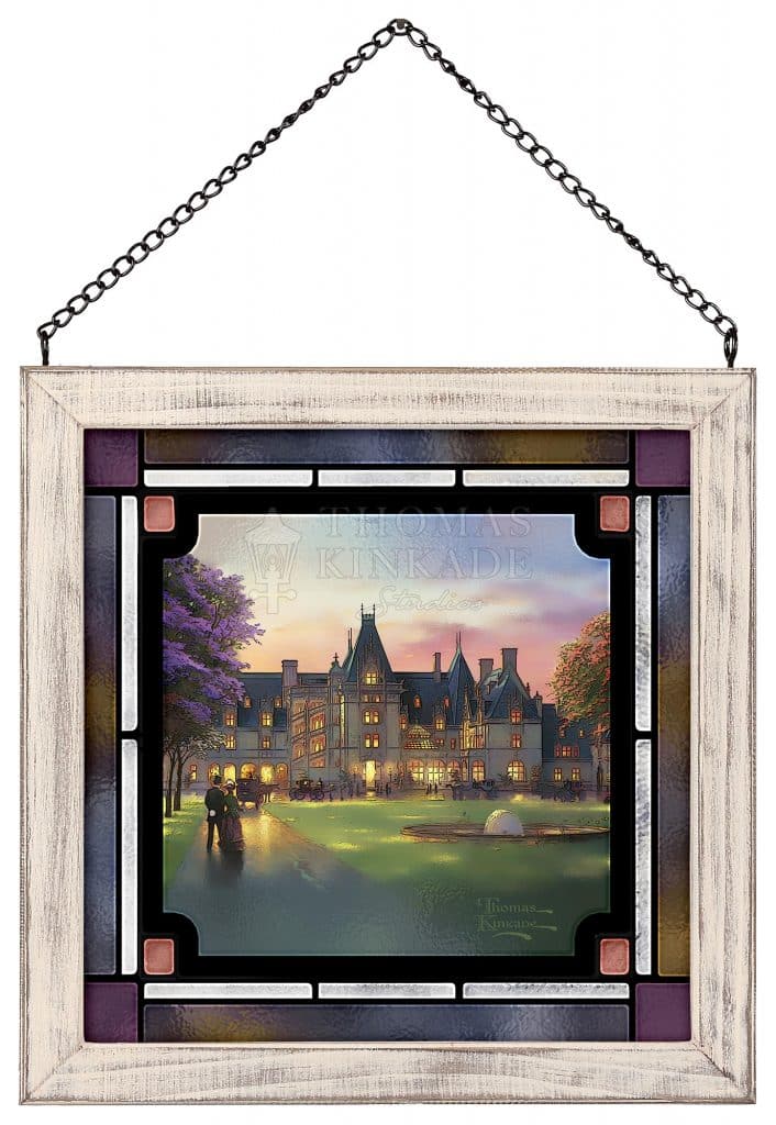 Elegant Evening at Biltmore - 9" x 9" Stained Glass Art