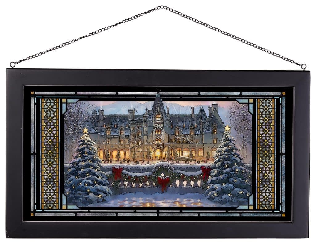 Christmas at Biltmore  13? x 23? Stained Glass Art