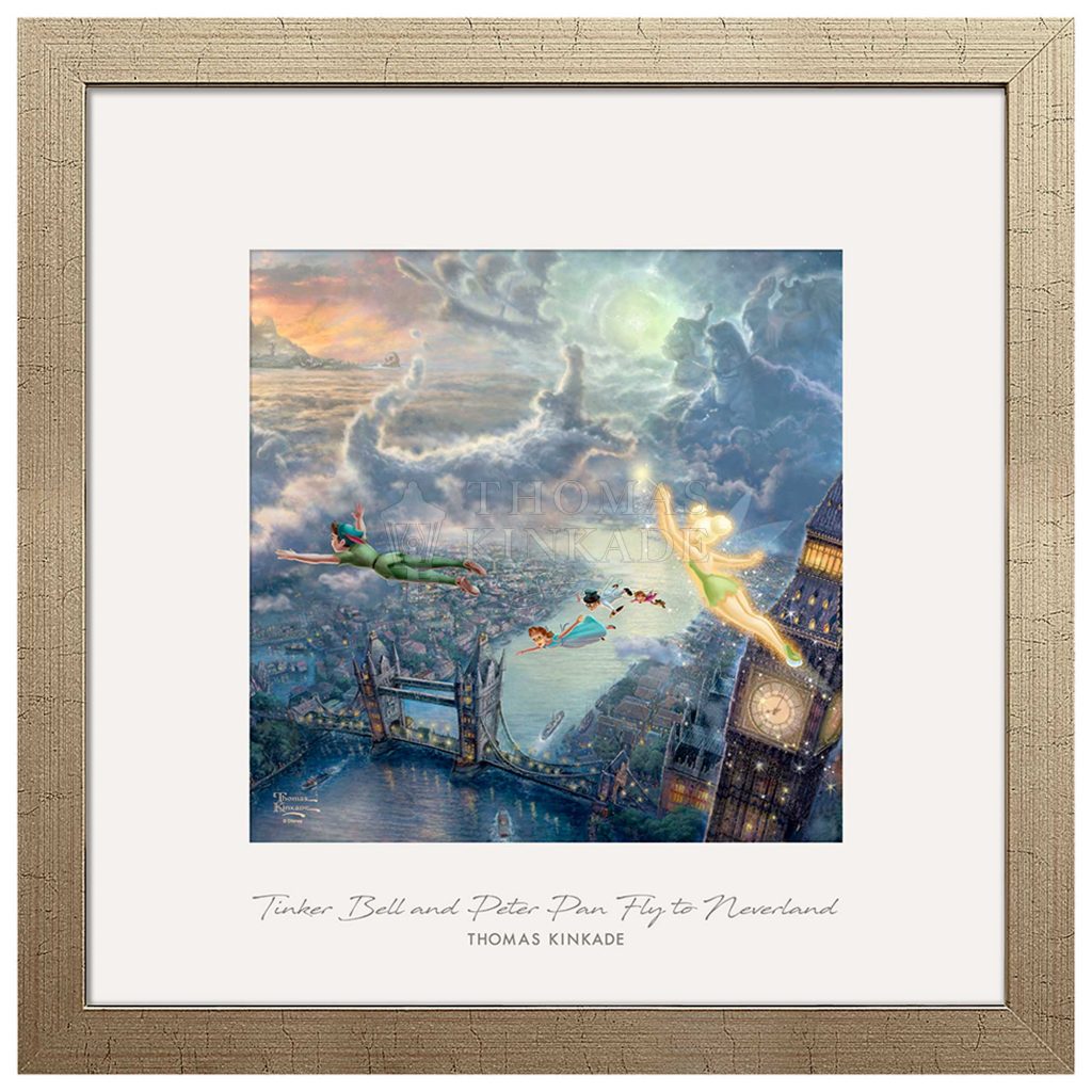 Tinker Bell and Peter Pan Fly to Neverland - 17.5" x 17.5" Prominence