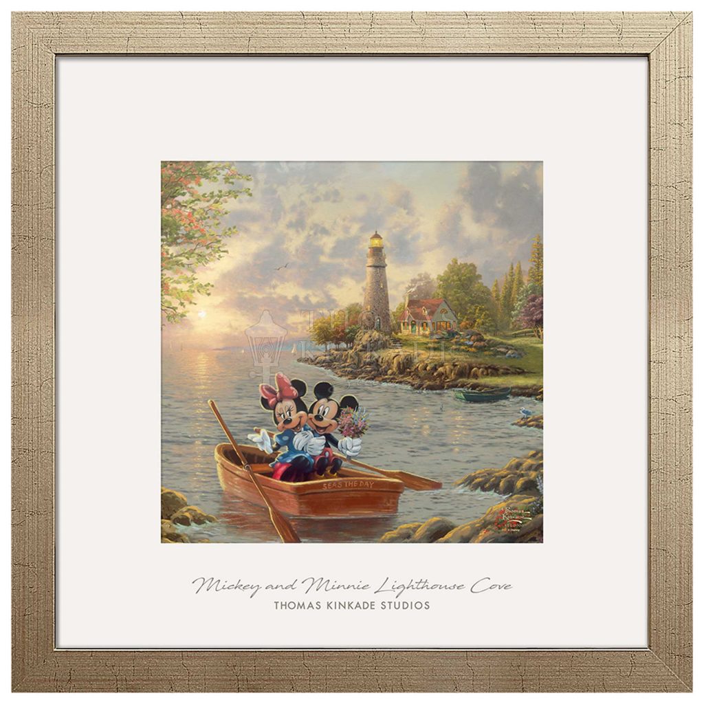 Mickey and Minnie Lighthouse Cove - 17.5" x 17.5" Prominence
