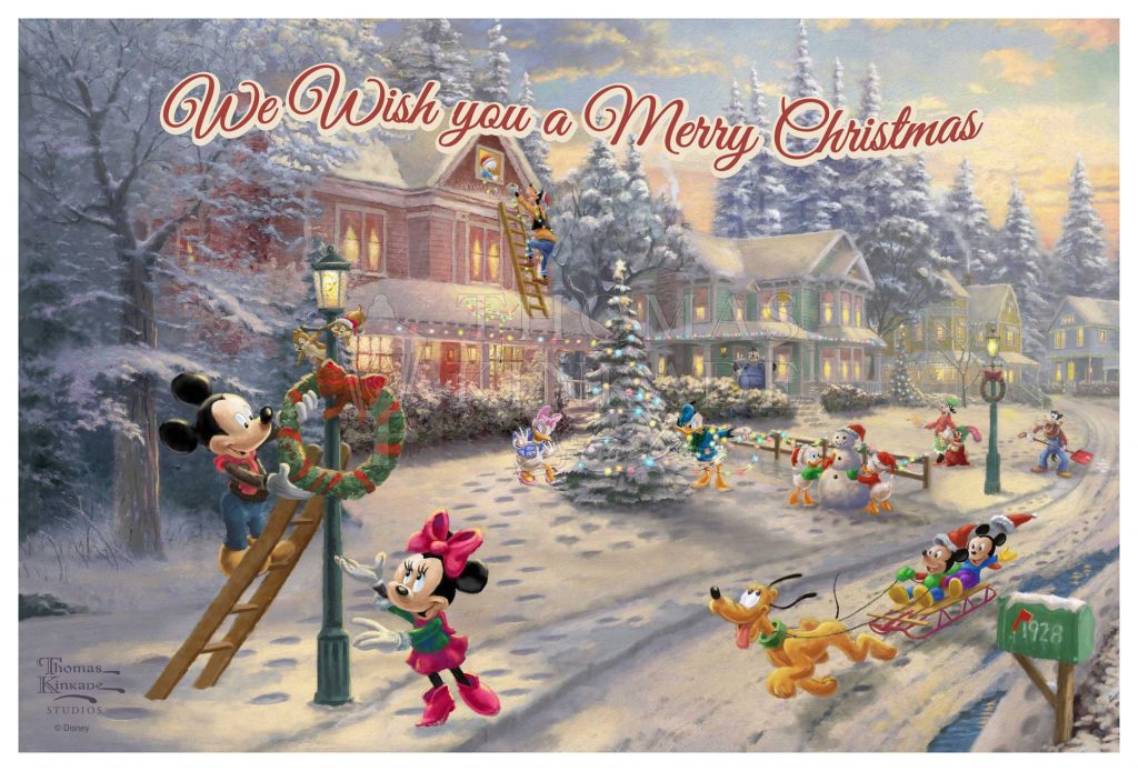 Mickey's Victorian Christmas - 12" x 18" Wood Signs 