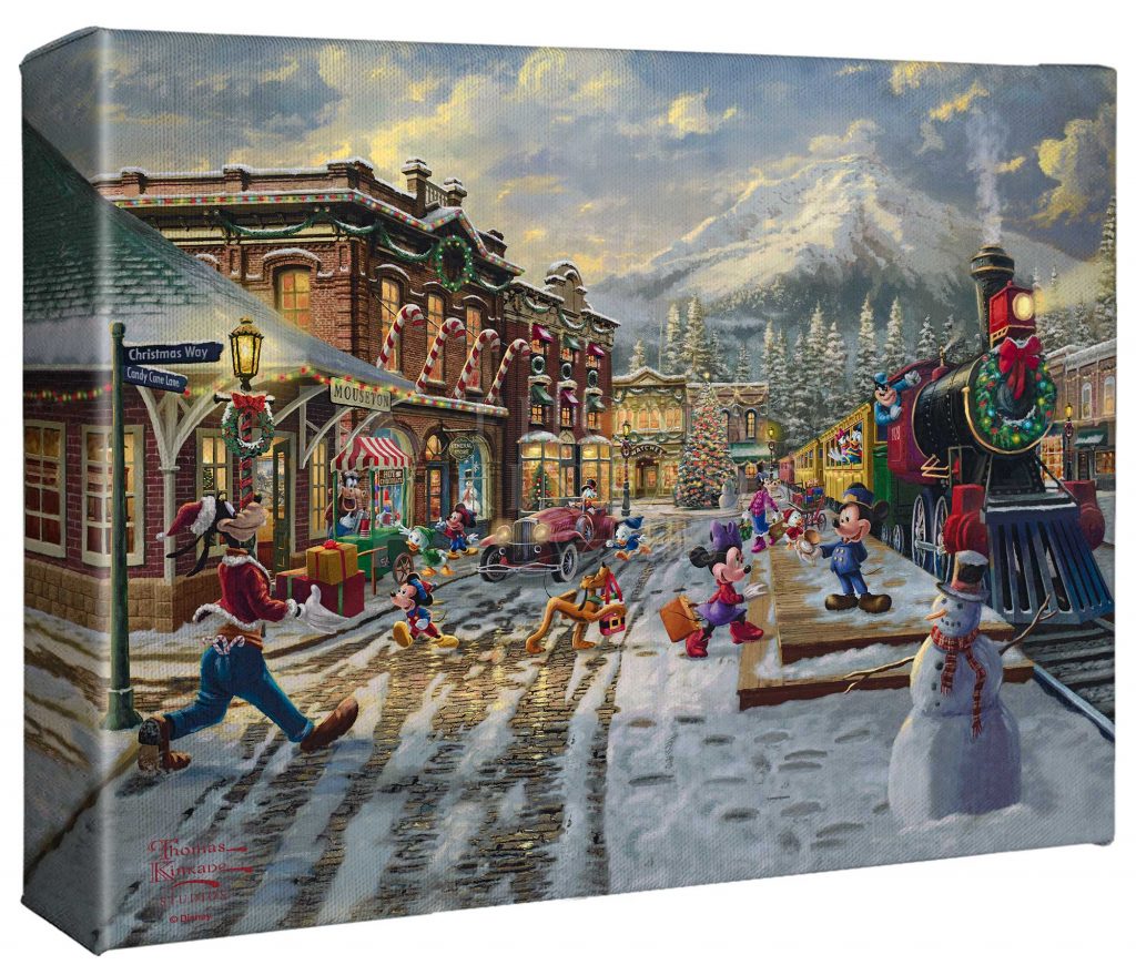 Disney - Mickey and Minnie Candy Cane Express - 8" x 10" Gallery Wrapped Canvas 