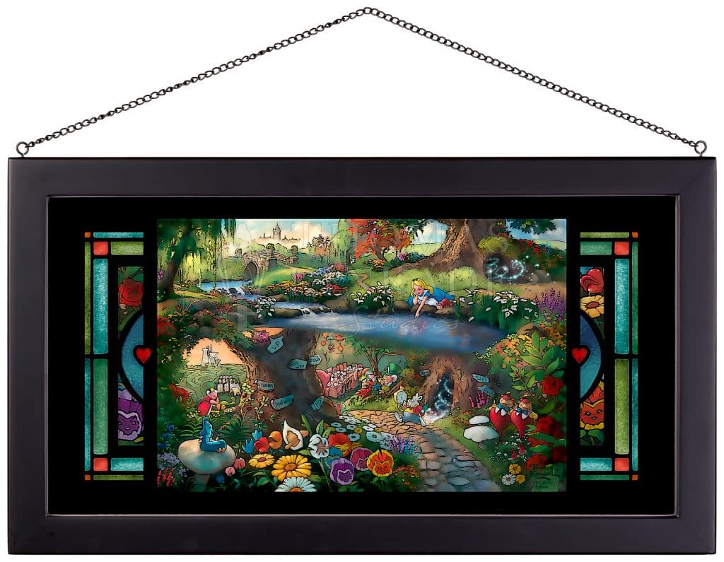 Disney Alice in Wonderland - 13" x 23" Framed Glass Art