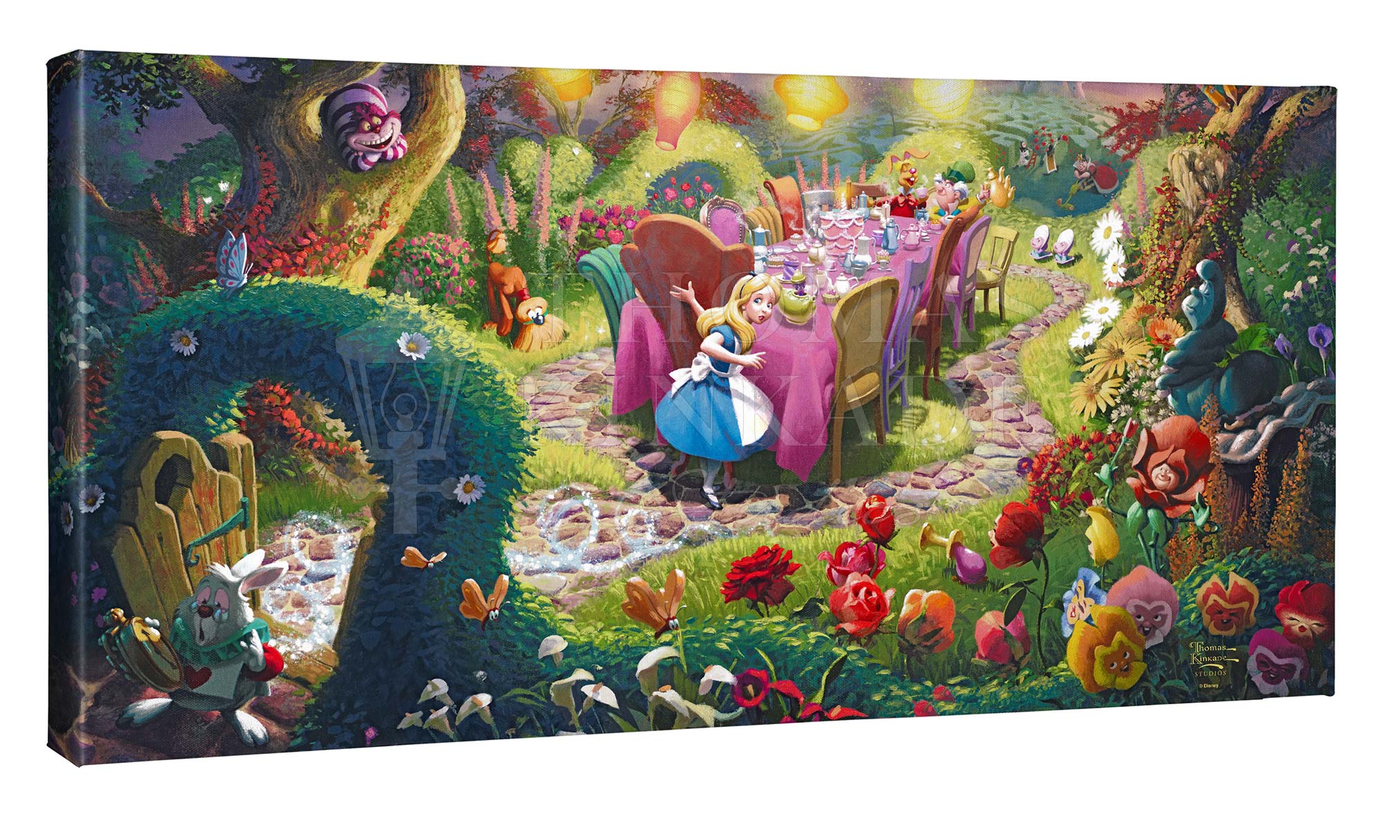Disney Mad Hatter's Tea Party  - 16" x 31" Gallery Wrapped Canvas