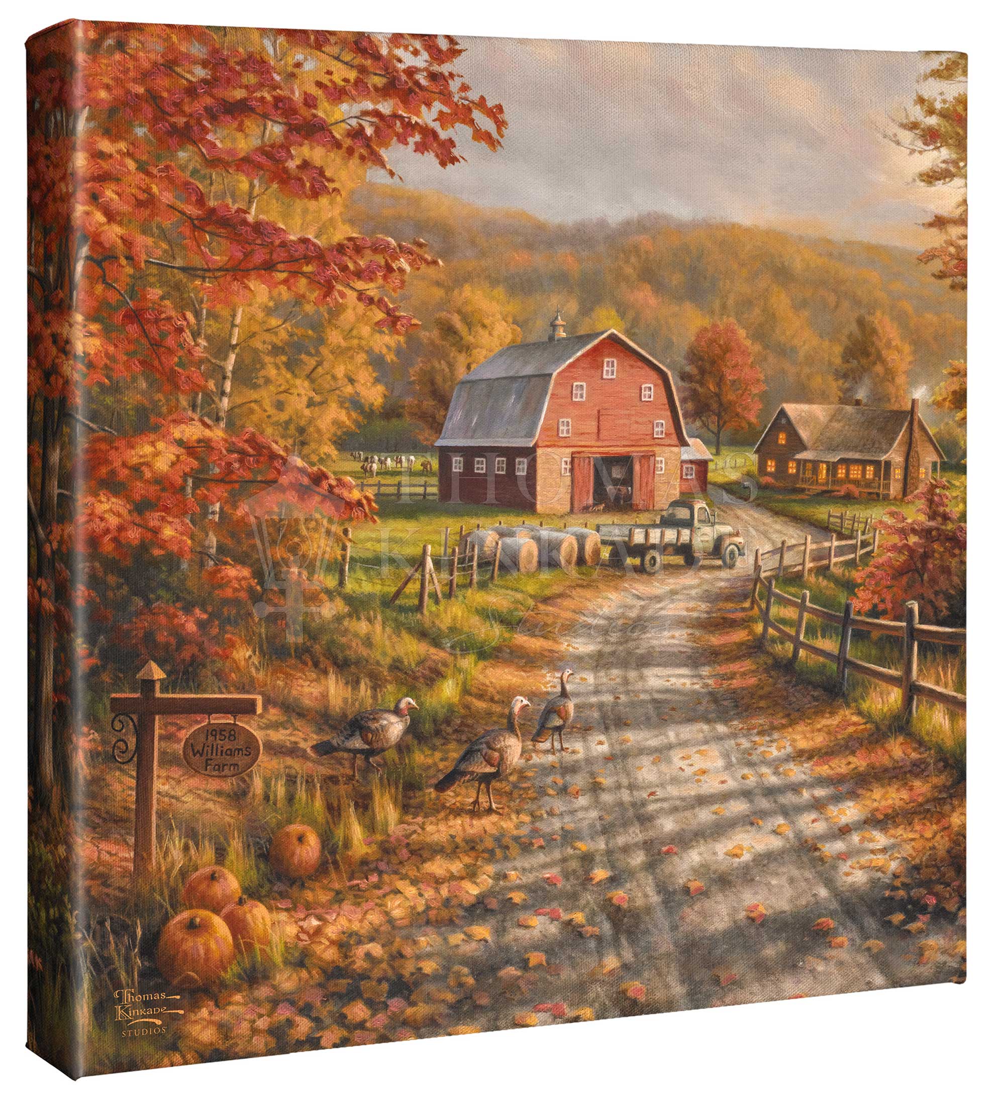Late Afternoon on the Farm - 14" x 14" Gallery Wrapped Canvas