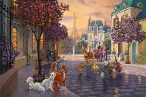 Disney The Aristocats Cityscapes - Thomas Kinkade Studios