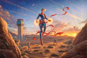 Captain Marvel - Dawn of A New Day Marvel - Thomas Kinkade Studios