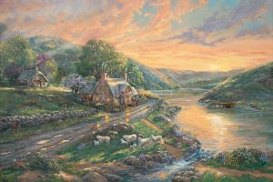 Daybreak at Emerald Valley Cottages - Thomas Kinkade Studios
