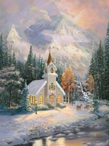 Deer Creek Chapel Faith - Thomas Kinkade Studios
