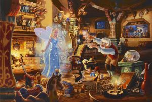 Disney Geppetto's Pinocchio Disney Art - Thomas Kinkade Studios