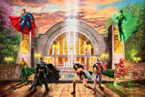 Hall of Justice DC Super Hero Fine Art - Thomas Kinkade Studios