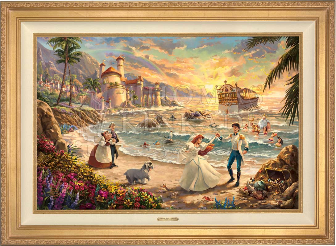 Disney The Little Mermaid Celebration of Love - Limited Edition Canvas - Thomas Kinkade Studios