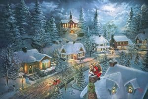 Santa’s Silent Night Winter - Thomas Kinkade Studios