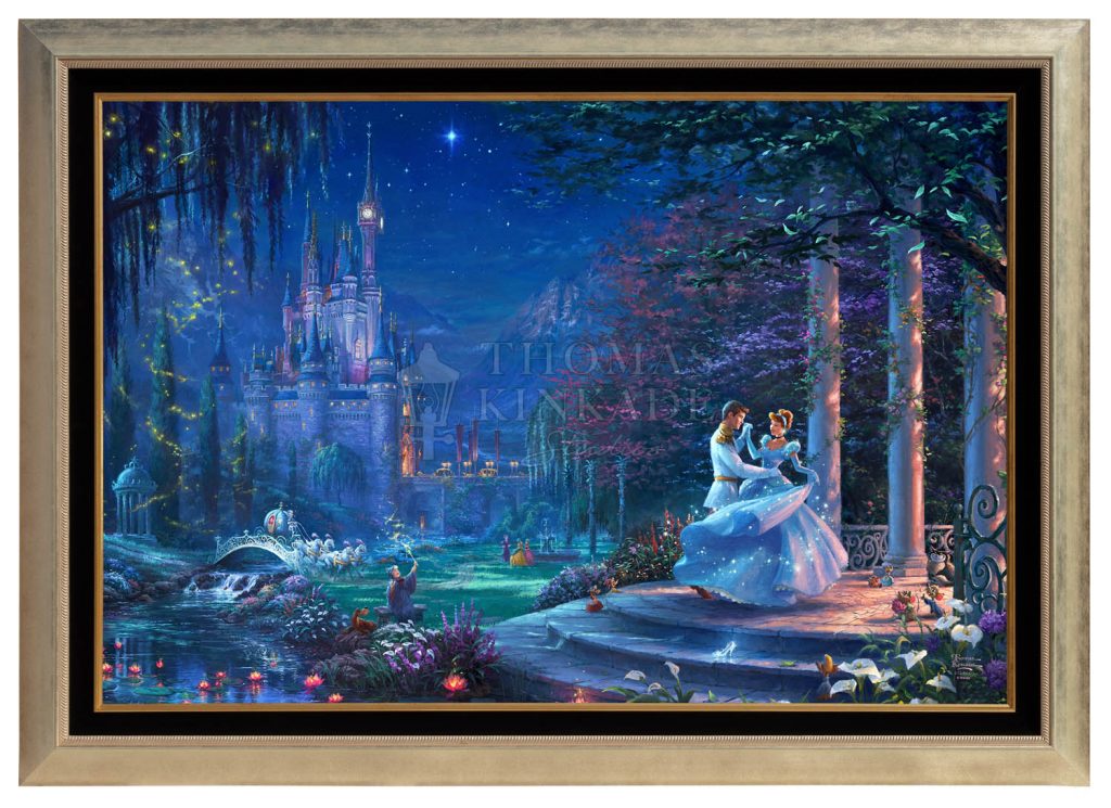 Cinderella Dancing In The Starlight - 40" x 60"  - Canvas Print (Monumental Gold Frame)