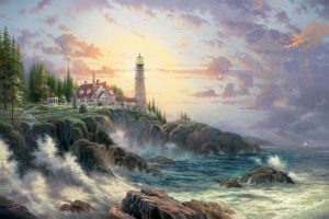 Clearing Storms Lighthouses - Thomas Kinkade Studios