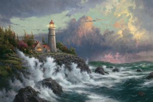 Conquering the Storms Lighthouses - Thomas Kinkade Studios