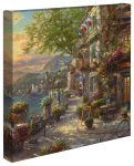 French Riviera Café - 14" x 14" Gallery Wrapped Canvas