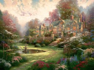 Gardens Beyond Spring Gate Estates - Thomas Kinkade Studios