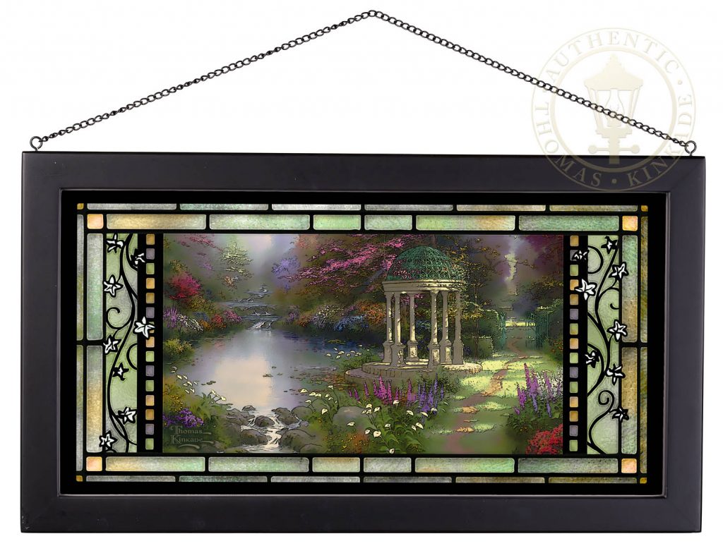 The Garden of Prayer - 13" x 23" Stained Glass Art