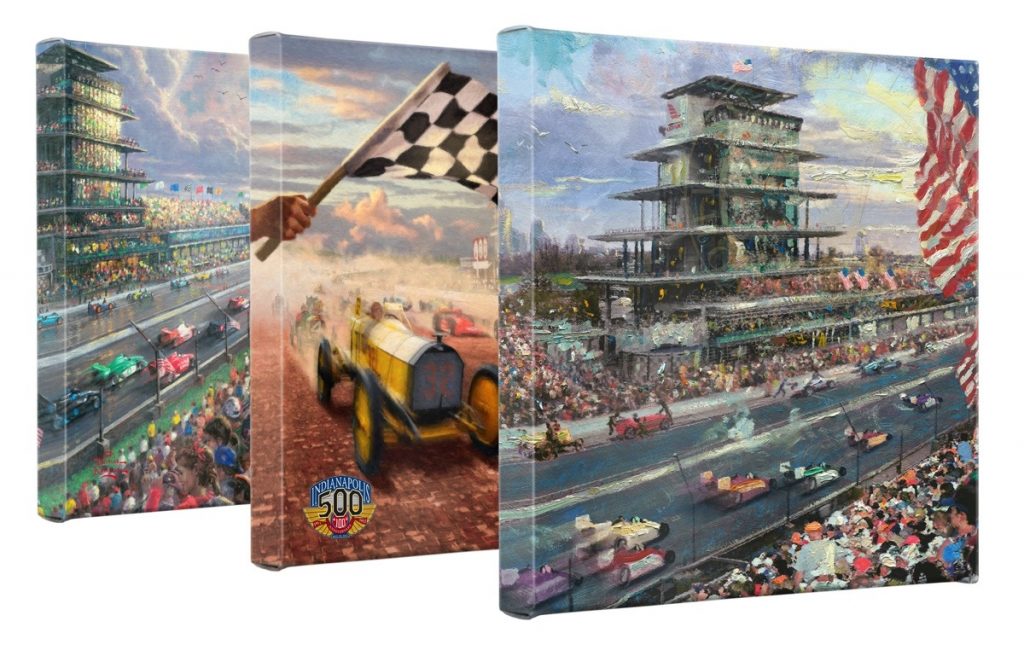 Indy 500 (Set of 3) - 14 x 14 Gallery Wrapped Canvas - Gallery Wrapped Canvas