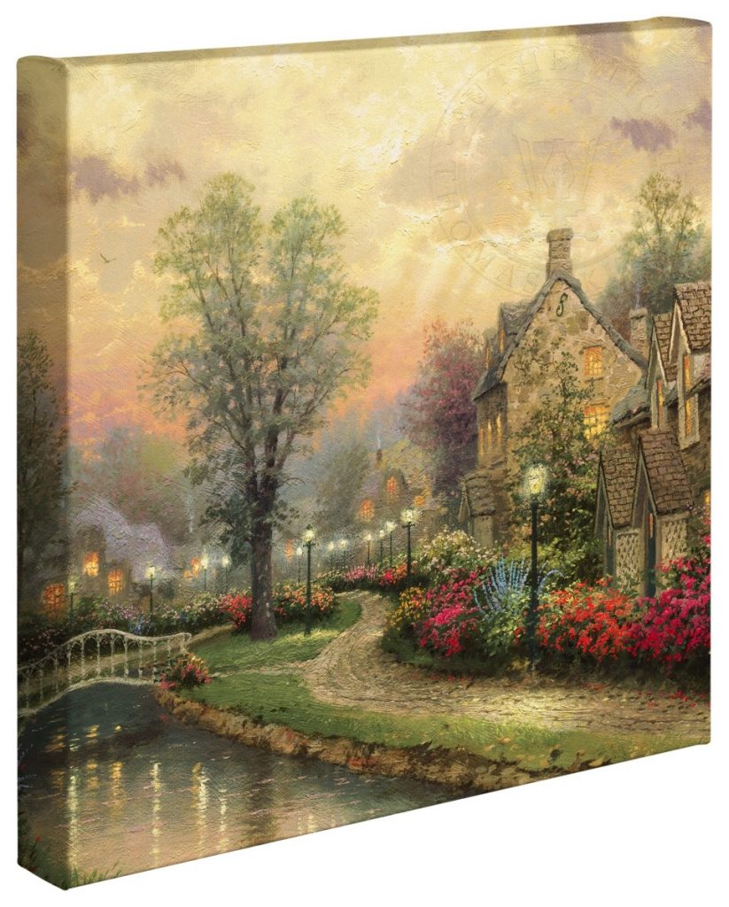 Lamplight Lane - 20" x 20" Gallery Wrapped Canvas