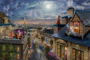 Disney The Aristocats - Love Under the Moon Disney Art - Thomas Kinkade Studios