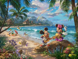 Disney Mickey and Minnie in Hawaii Romantic Images - Thomas Kinkade Studios