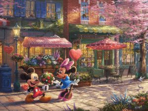 Disney Mickey and Minnie - Sweetheart Café Romantic Images - Thomas Kinkade Studios