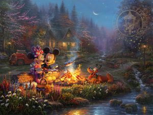 Disney Mickey and Minnie - Sweetheart Campfire Summer Traditions - Thomas Kinkade Studios