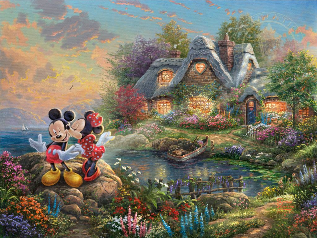 Disney Mickey and Minnie - Sweetheart Cove - Thomas Kinkade Studios