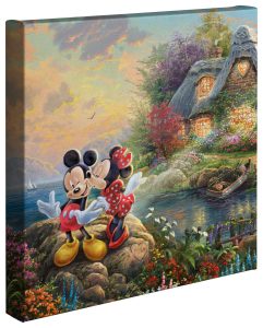Mickey & Minnie Sweetheart Cove - 14" x 14" Gallery Wrapped Canvas