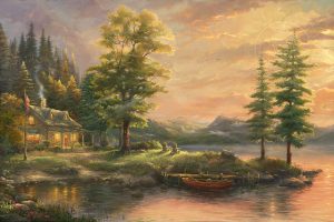 Morning Light Lake Summer Traditions - Thomas Kinkade Studios