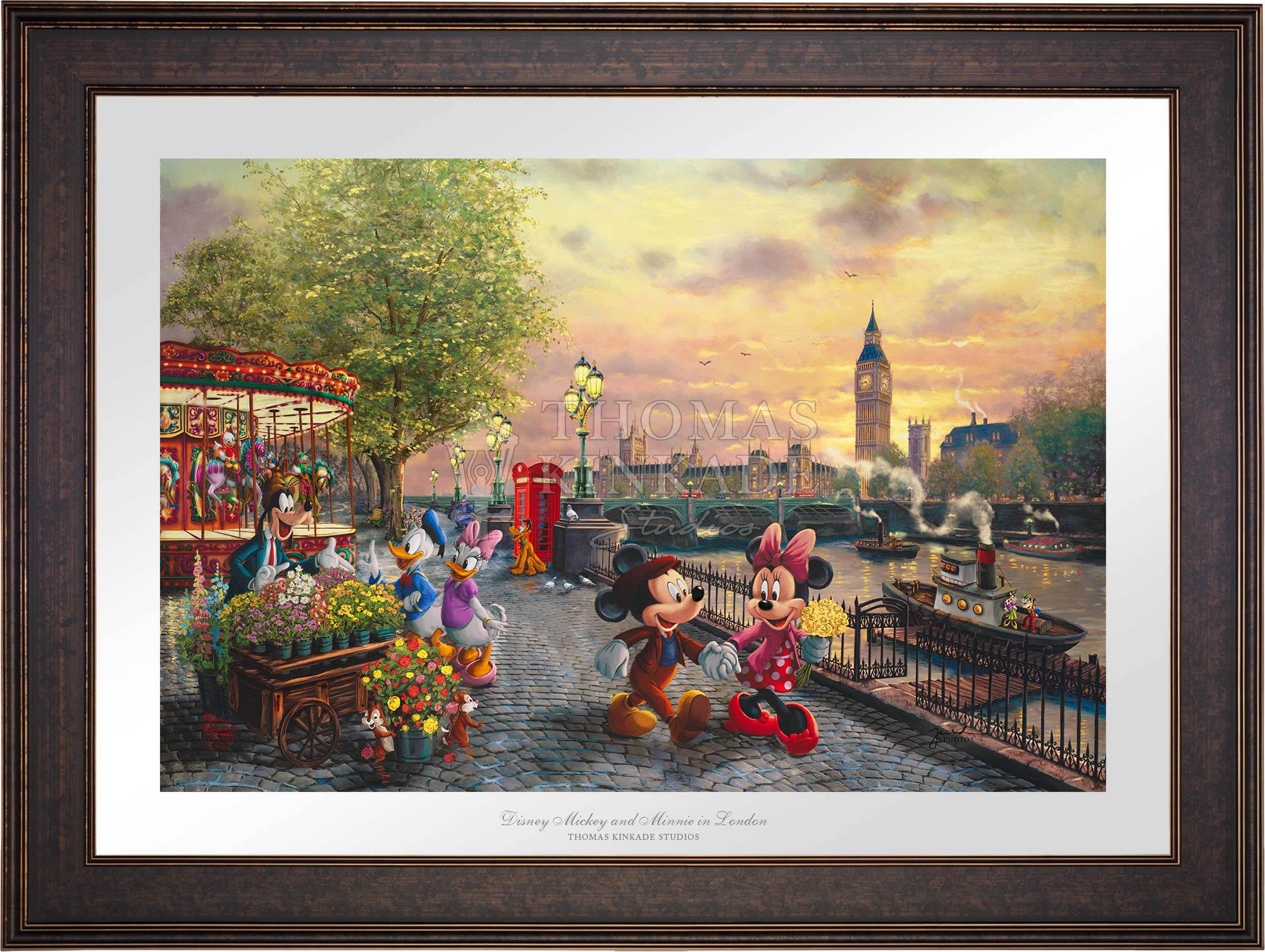 Disney Mickey and Minnie in London - Limited Edition Paper - Thomas Kinkade Studios