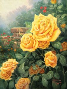 A Perfect Yellow Rose Gardens - Thomas Kinkade Studios