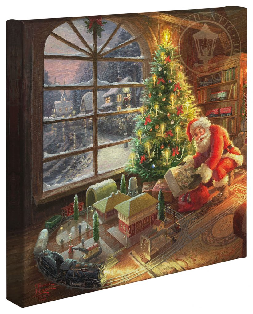 Santa's Special Delivery - 14" x 14" Gallery Wrapped Canvas  