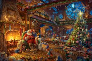 Santa's Workshop Christmas - Thomas Kinkade Studios