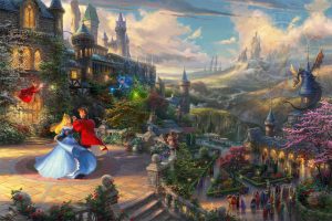 Disney Sleeping Beauty Dancing in the Enchanted Light Romantic Images - Thomas Kinkade Studios