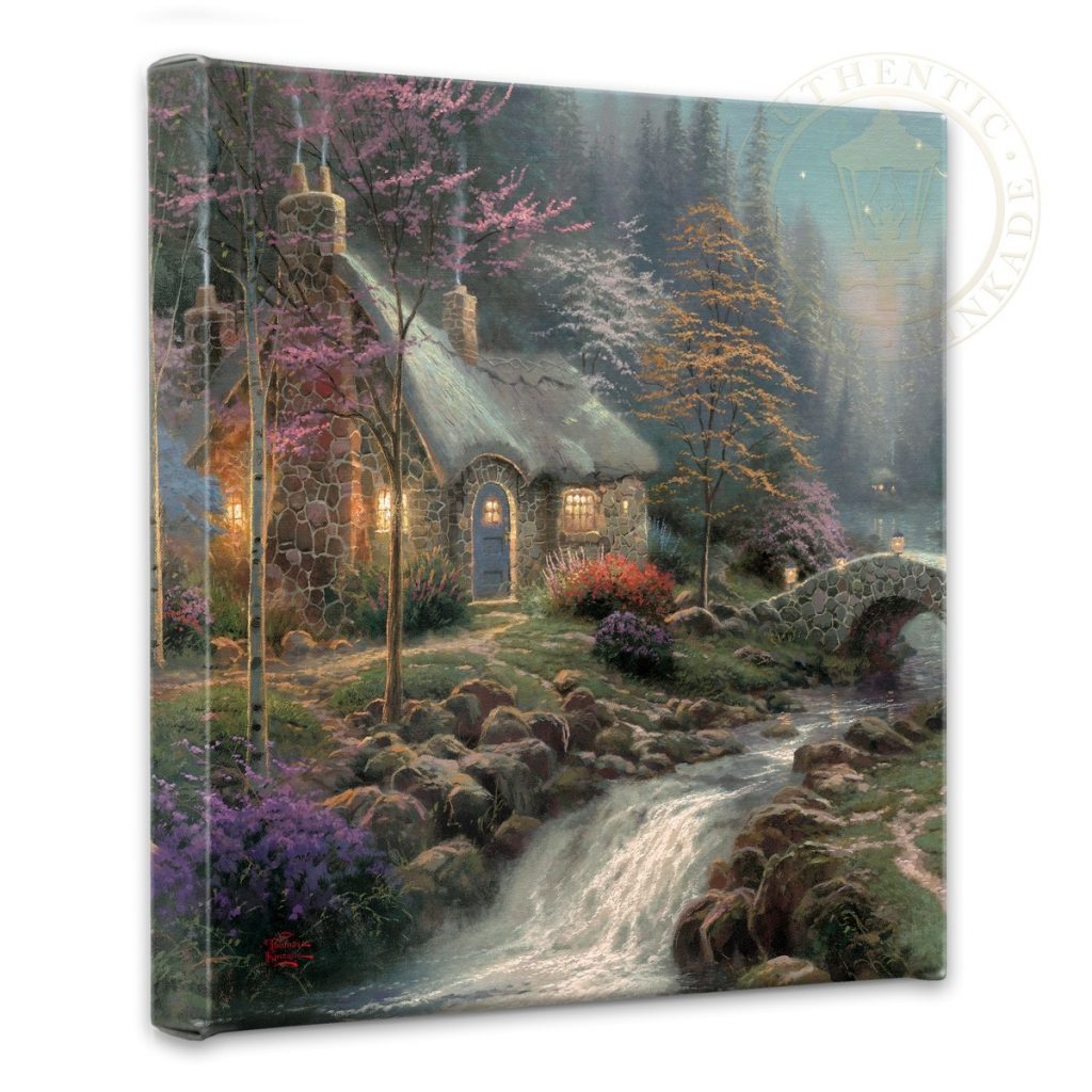 Twilight Cottage - 14" x 14" Gallery Wrapped Canvas