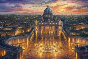 Vatican Sunset Faith - Thomas Kinkade Studios