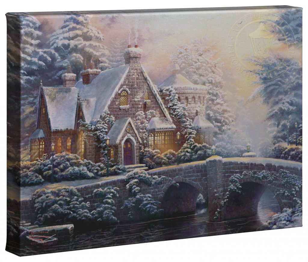  Winter At Lamplight Manor - 10" x 14" Gallery Wrapped Canvas
