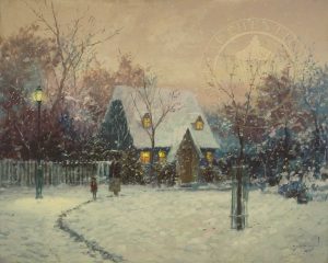 A Winter's Cottage Cottages - Thomas Kinkade Studios