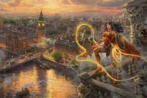 Wonder Woman™ -  Lasso of Truth Cityscapes - Thomas Kinkade Studios